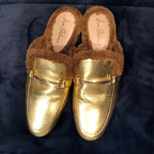 Sam Edelman gold mule loafers